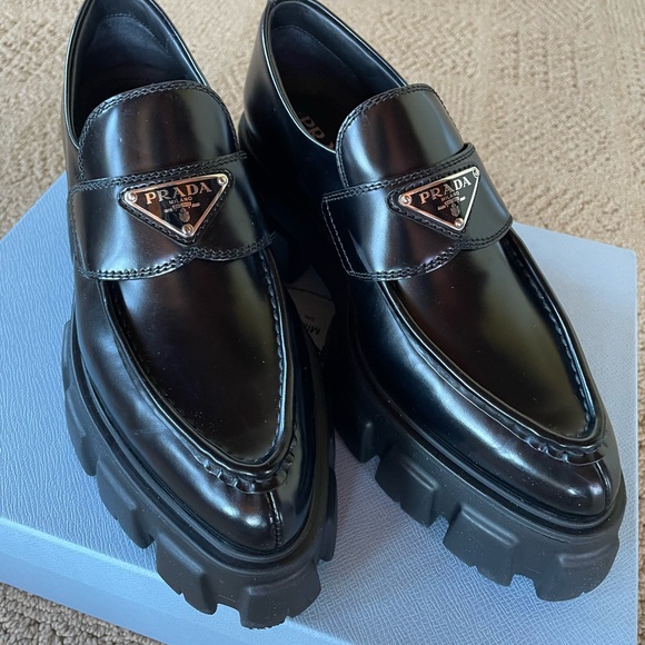 Prada Monolith Loafers 37.5 - Picture 2 of 12